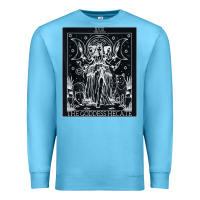 Ocean Blue hecate tarot card triple moon goddess witch wiccan pagan Premium Sweatshirt - artisFamous