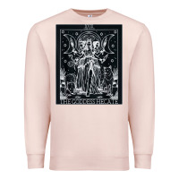 Pale Pink hecate tarot card triple moon goddess witch wiccan pagan Premium Sweatshirt - artisFamous