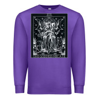 Purple hecate tarot card triple moon goddess witch wiccan pagan Premium Sweatshirt - artisFamous