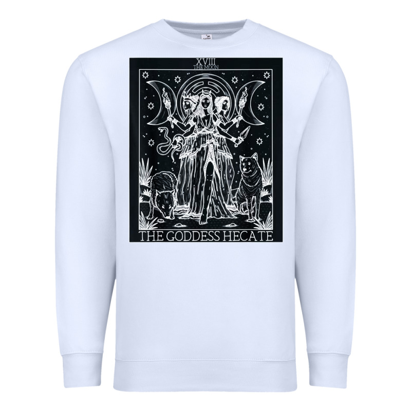 Hecate Tarot Card Triple Moon Goddess Witch Wiccan Pagan Premium Sweatshirt by artisFamous | Teevron