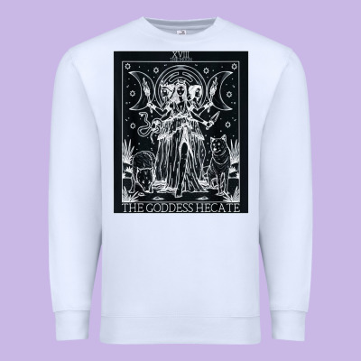 Hecate Tarot Card Triple Moon Goddess Witch Wiccan Pagan Premium Sweatshirt Designed By Artisfamous
