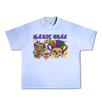 Mardi Gras Vibes Skull Urban Heavy Tee | Teevron