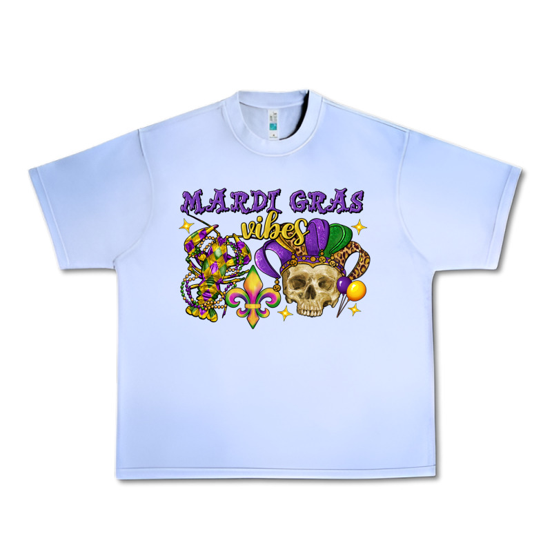Mardi Gras Vibes Skull Urban Heavy Tee by FaDigitalArtStudio | Teevron