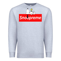 Heather Grey snoopreme Premium Sweatshirt - artisFamous