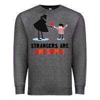Charcoal Heather strangers are awesome Premium Sweatshirt - artisFamous