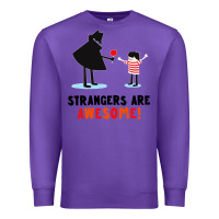 Purple strangers are awesome Premium Sweatshirt - artisFamous