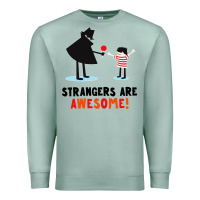 Seafoam strangers are awesome Premium Sweatshirt - artisFamous