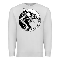 Dove Grey xenomorph Premium Sweatshirt - artisFamous