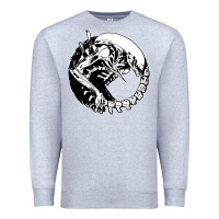 Heather Grey xenomorph Premium Sweatshirt - artisFamous