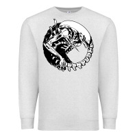 Oatmeal Heather xenomorph Premium Sweatshirt - artisFamous