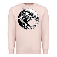 Pale Pink xenomorph Premium Sweatshirt - artisFamous