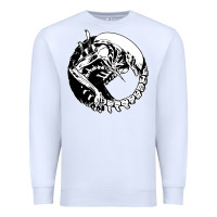 White xenomorph Premium Sweatshirt - artisFamous