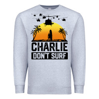 Heather Grey summer vacation charlie don't surf Premium Sweatshirt - artisFamous