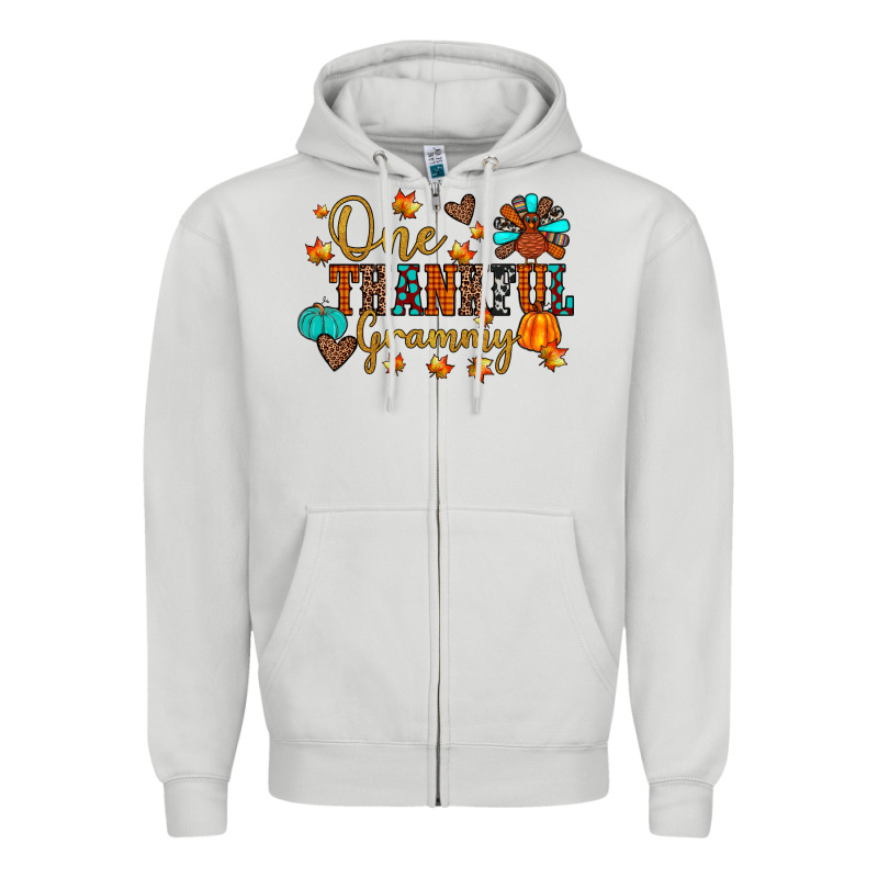 One Thankful Grammy Zipper Hoodie by JahusDesignShop | Teevron
