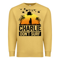 Antique Gold summer vacation charlie don't surf Premium Sweatshirt - artisFamous