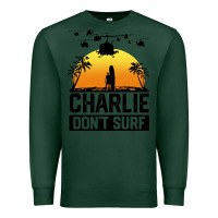 Sports Green summer vacation charlie don't surf Premium Sweatshirt - artisFamous