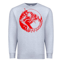 Heather Grey xenomorph Premium Sweatshirt - artisFamous