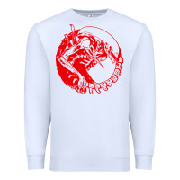 White xenomorph Premium Sweatshirt - artisFamous