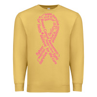 Antique Gold Pink Ribbon Premium Sweatshirt - artisFamous