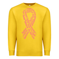 Lemon Pink Ribbon Premium Sweatshirt - artisFamous
