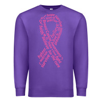 Purple Pink Ribbon Premium Sweatshirt - artisFamous