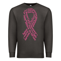 Smoke Pink Ribbon Premium Sweatshirt - artisFamous