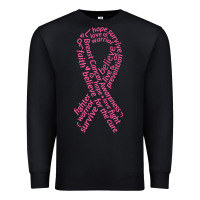 Black Pink Ribbon Premium Sweatshirt - artisFamous