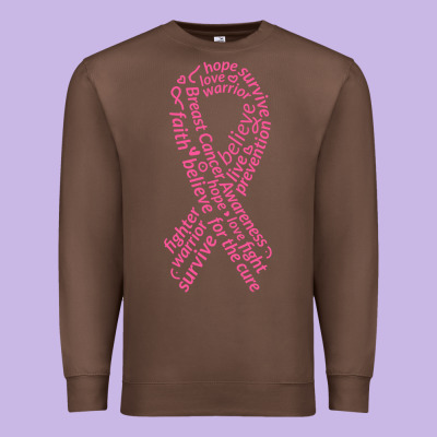 Pink Ribbon Premium Sweatshirt Designed By Artisfamous