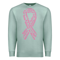 Seafoam Pink Ribbon Premium Sweatshirt - artisFamous