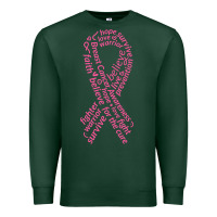Sports Green Pink Ribbon Premium Sweatshirt - artisFamous