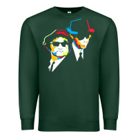 Sports Green blues brothers Premium Sweatshirt - artisFamous