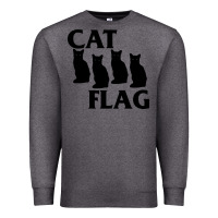 Charcoal Heather cat flag Premium Sweatshirt - artisFamous