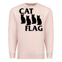 Pale Pink cat flag Premium Sweatshirt - artisFamous