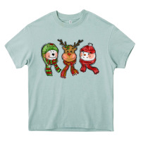 Arona christmas reindeer polar bear snowman Heavy Core Tee - CowGirlArtShop