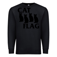 Black cat flag Premium Sweatshirt - artisFamous
