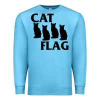 Ocean Blue cat flag Premium Sweatshirt - artisFamous