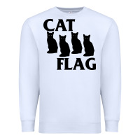 White cat flag Premium Sweatshirt - artisFamous