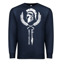 Navy sparta krieger fitness   molon labe Premium Sweatshirt - artisFamous