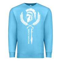 Ocean Blue sparta krieger fitness   molon labe Premium Sweatshirt - artisFamous