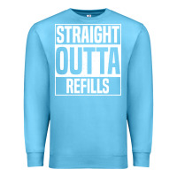 Ocean Blue straight outta refills funny pharmacy technician pharmacist Premium Sweatshirt - artisFamous