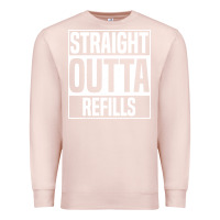 Pale Pink straight outta refills funny pharmacy technician pharmacist Premium Sweatshirt - artisFamous