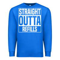 True Royal straight outta refills funny pharmacy technician pharmacist Premium Sweatshirt - artisFamous