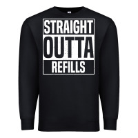 Black straight outta refills funny pharmacy technician pharmacist Premium Sweatshirt - artisFamous