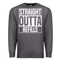 Charcoal Heather straight outta refills funny pharmacy technician pharmacist Premium Sweatshirt - artisFamous