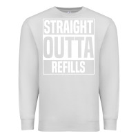 Dove Grey straight outta refills funny pharmacy technician pharmacist Premium Sweatshirt - artisFamous