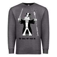 Charcoal Heather you shall not pass go Premium Sweatshirt - artisFamous
