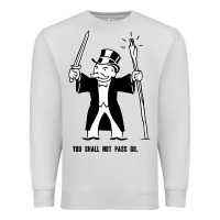 Dove Grey you shall not pass go Premium Sweatshirt - artisFamous