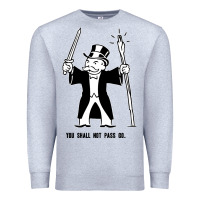 Heather Grey you shall not pass go Premium Sweatshirt - artisFamous