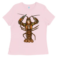 Bubblegum Pink Crawfish Ladies Tee - FaDigitalArtStudio