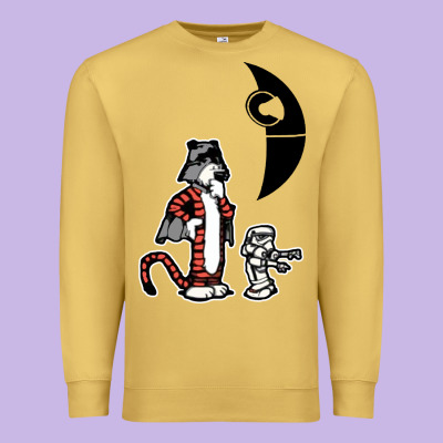 Hobbes And Calvin Premium Sweatshirt Designed By Artisfamous